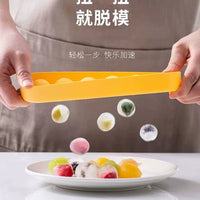 Silicone Ice Ball Maker Mold for Whiskey and Cocktails, Reusable Ice Cube Tray with Press