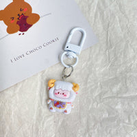 Cute Animal Food Play Keychain for Backpacks and Gifts