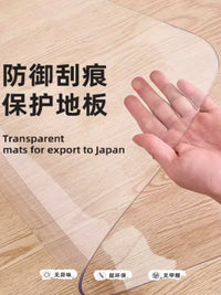 PVC Round Transparent Floor Mat for Chair, Living Room, Hardwood Floor Protection, Non-Slip & Waterproof