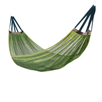 Outdoor Ice Silk Mesh Hammock with Spreader Bar, Anti-Roll Camping Travel Hammock