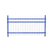 Heavy-Duty Galvanized Steel Fence Panel for Wall & Boundary Security, Various Heights & Colors, 10-Year Warranty