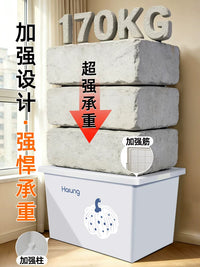 Huanlong Large Capacity Thickened Plastic Storage Box with Lid for Home Organization