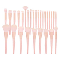 Professional Wooden Handle Makeup Brush Set for Face, Foundation, Contour, Eyeshadow, Concealer, Blending, and Powder