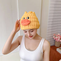 Coral Fleece Unicorn Hair Drying Cap for Adults and Children, Super Absorbent Cartoon Bath Towel