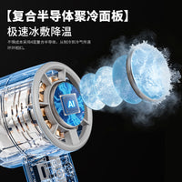 Portable Semiconductor Cooling Mini Handheld Fan with Ice Compress Function, USB Rechargeable
