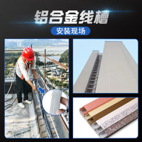 Aluminum Alloy Cable Raceway 50x50mm Square Surface Mount Wire Duct for Electrical Distribution