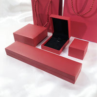 Right Angle Red Gold Jewelry Box for Rings and Bracelets