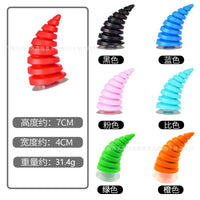 Motorcycle Helmet 3D Devil Horns Decoration with Suction Cup and Adhesive