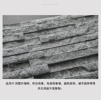Hansen Simple Modern Natural Cultural Stone Tiles for Background Walls - Wave Black Rock