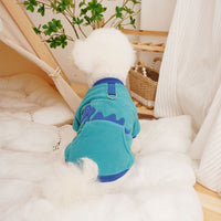 Pet Fleece Hoodie for Small Dogs and Cats - Winter Warm Dinosaur Design