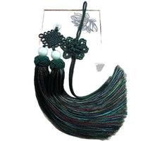 Chinese Knot Tassel Pendant with Double Tassels and Colorful Fringes, Ethnic Style Hanging Ornament Gift