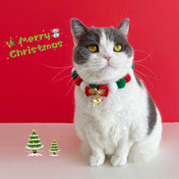 Christmas Pet Collar with Bow and Bell for Cats and Small Dogs