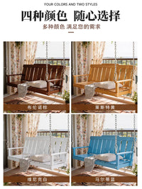 Indoor/Outdoor Wooden Swing Chair for Kids and Adults - Hanging Basket Design