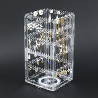 Multi-Layer Rotating Jewelry Organizer for Necklaces, Earrings, and Rings