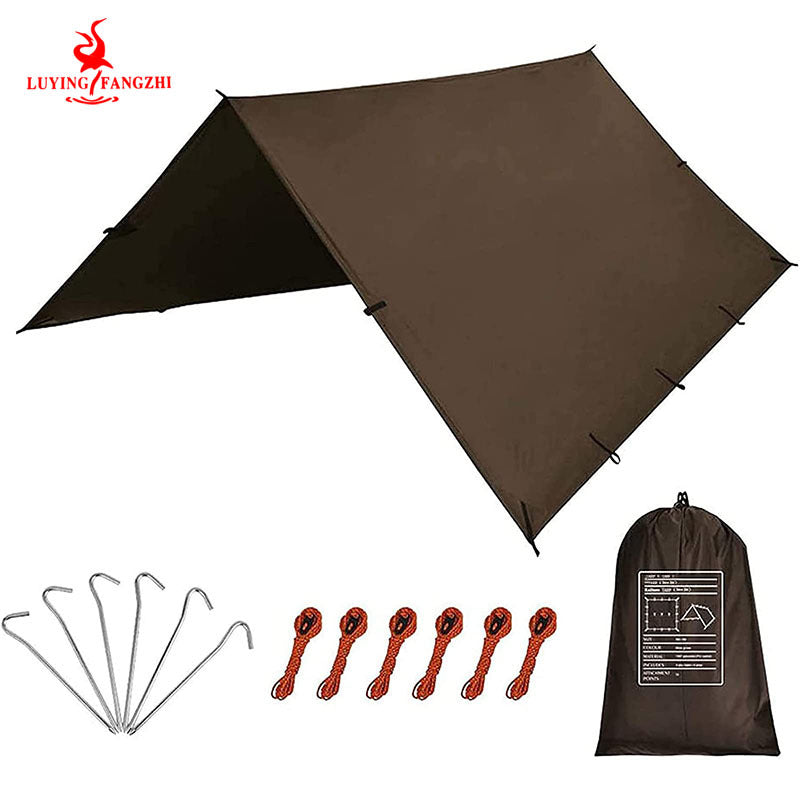 Portable Outdoor Camping Tarp Shelter for Hiking and Picnics, Waterproof and Windproof