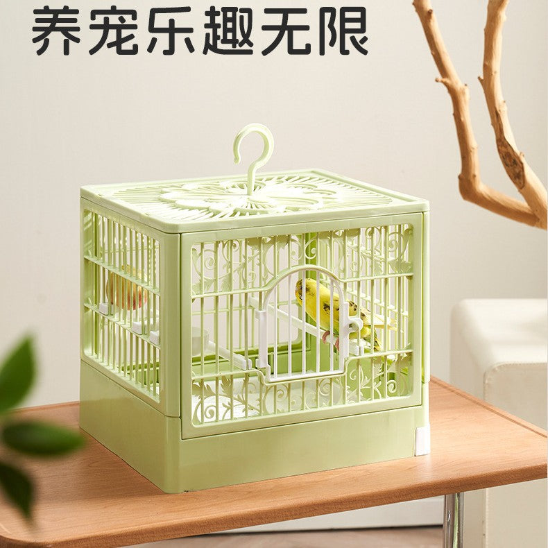 Portable Bird Cage with Large Space and Breathable Design for Outdoor Travel, Parrot Villa Cage Pet Supplies