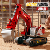 Extra Large Alloy Engineering Excavator Inertia Toy with Movable Joints for Boys