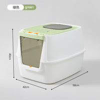 Large Enclosed Top-Entry Cat Litter Box with Odor Control and Anti-Splash Design