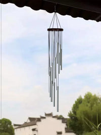12-Tube Wind Chime Outdoor Patio Balcony Hanging Ornament Metal Tubes Colorful Bedroom New Camping Clear Bell Home Decor