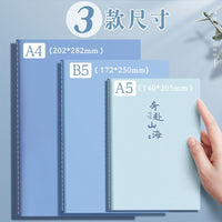 B5 A4 A5 Lined Notebooks, 36 Sheets, 5-Pack, Gradient Cover, for Office, School, and Journaling