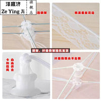 Extra Large Round Food Cover Tent for Dining Table, Foldable Mesh Screen Food Protector, Anti-Mosquito & Fly Net