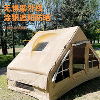Inflatable Double-Door Outdoor Camping Tent for 4-6 People, Sunshade Shelter for Family Trips
