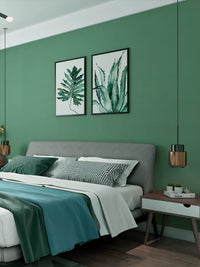 Self-Adhesive Matte Green Wallpaper for Living Room & Bedroom - Waterproof & Moisture-Proof