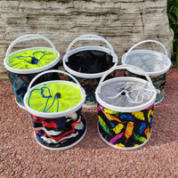Portable Folding Fishing Bucket Live Fish Water Pail Canvas Collapsible Car Wash Bucket