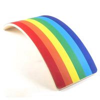 Kids Wooden Rainbow Balance Board for Sensory Integration and Yoga Training