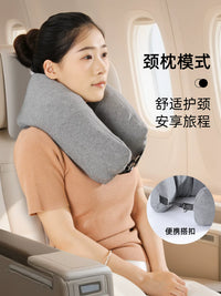 Breathable Cotton U-Shaped Travel Pillow with Storage Bag, Soft Neck Support for Budget Airlines