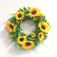 Artificial Sunflower Wreath for Wedding & Home Decor