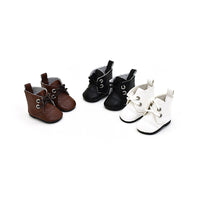20CM Cotton Doll Shoes for Plush Figures - PU Leather Boots & Dress-Up Toy Accessories