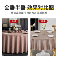 Luxury Round Tablecloth for Dining and Wedding Events, Hotel Quality Fabric Table Cover