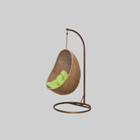 INS Style Rattan Woven Egg-Shaped Swing Chair for Indoor Outdoor Patio Balcony