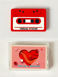 Voice Recorder Greeting Card with Cassette Tape Design for Love Messages