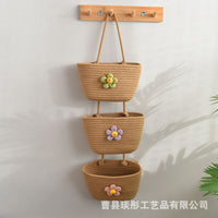 Christmas Tree 3-Tier Hanging Basket Storage Shelf for Bedroom Living Room Decor
