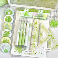 Clover Transparent Ita Bag Pencil Case for Students, Large Capacity Stationery Pouch