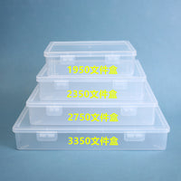 Clear PP Plastic Storage Box with Lid for A4 Documents and Stationery