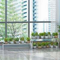 Stainless Steel Tiered Plant Stand for Balcony & Outdoor Use