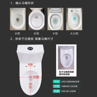 Universal Toilet Seat Cover with Soft Close Hinge, Thickened O/V/U Shape Toilet Lid for Home Bathroom