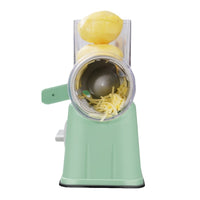 Multifunctional Rotary Vegetable Slicer and Grater with Large Capacity Container for Dicing, Shredding, and Grinding