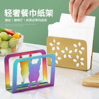 Nordic Ins Gold Triangle Stainless Steel Napkin Holder for Restaurant Cafe Hotel Dining Table