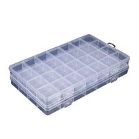 28-Grid Bead Storage Box with Fixed Dividers for Jewelry, Nail Art, and Small Parts
