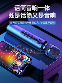 Wireless Bluetooth Karaoke Microphone with Integrated Speaker for Mobile Phone and TV