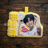 Felt Fabric Keychain with High-Definition Heat Transfer Print for Fan Support