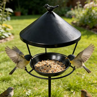 Outdoor Hanging Hummingbird Feeder, Rainproof Metal Bird Feeder for Garden Patio Balcony Decoration