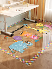 Cartoon Floor Mat for Entryway and Chair Protection, Stain-Resistant, Washable, Cuttable