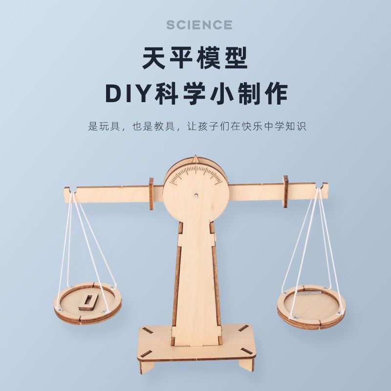 Kids' Science Experiment Balance Scale Kit - Educational Physics Toy for Children's DIY Assembly
