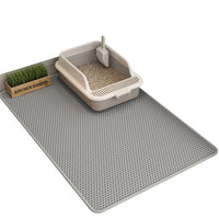 Cat Litter Mat Double Layer EVA Trapping Pad Foldable Spill-Proof
