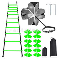 Agility Ladder Training Set with Resistance Parachute and Cones for Soccer Speed Training